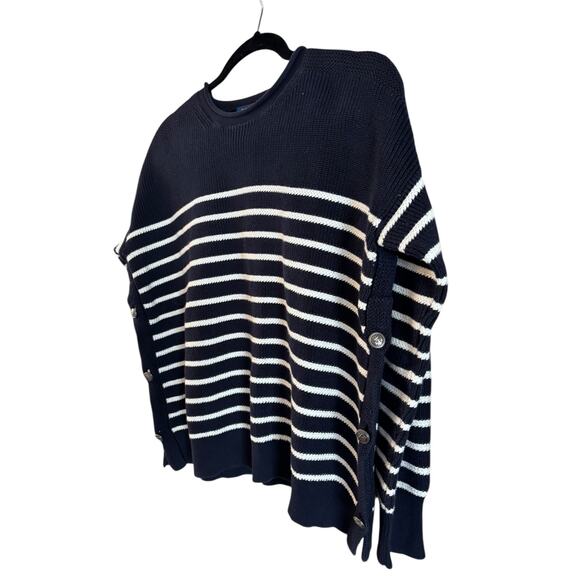 Polo Ralph Lauren Women’s Pima Cotton Striped Knit Pullover Sweater Navy Small - Picture 4 of 6